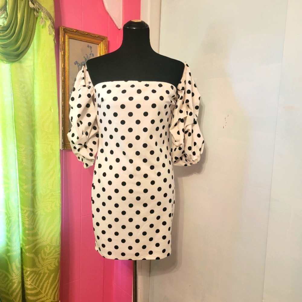 Retro polka dot dress